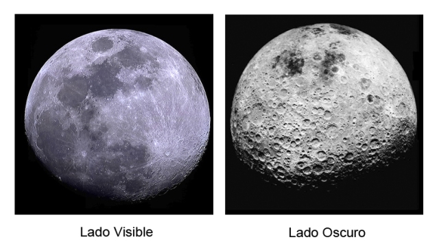 La Luna es artificial Ladooscuroluna